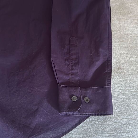 NWOT Express Mens 1 MX Purple Long Sleeve Cotton Dress Shirt. Size Medium - Picture 5 of 9